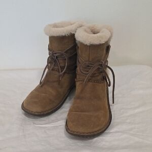 UGG Tan Shearling-Lined Winter Boots